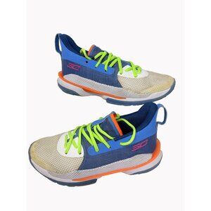Under Armour Curry Super Soaker Basketball Shoes Youth 5Y Blue/Orange